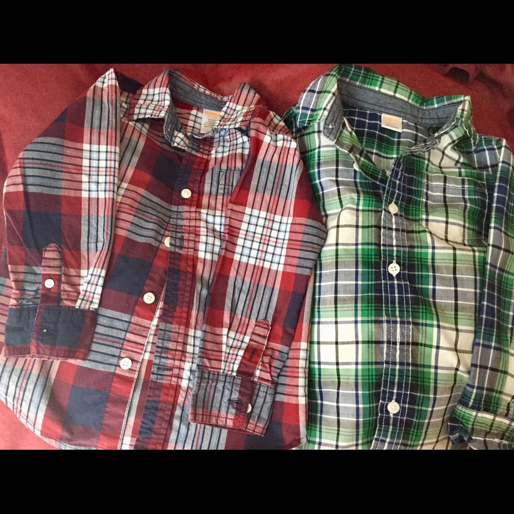 2 Boys Gymboree L/S Button Up Shirts
